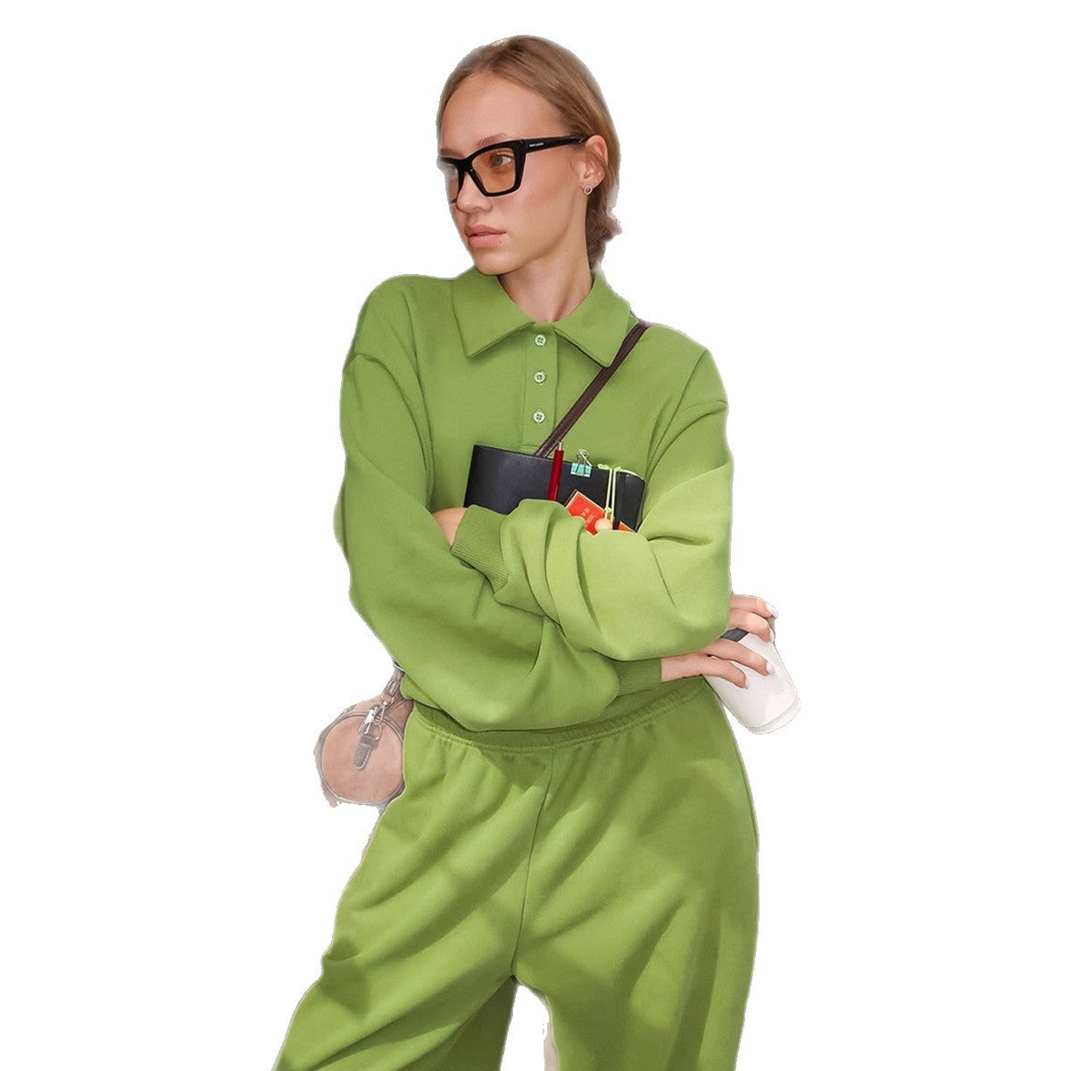 Street Casual Sweatshirt Outfit Women Winter Fashion