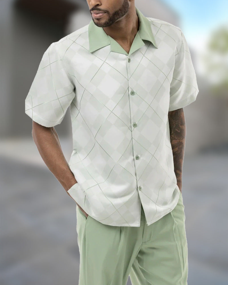 Spring And Summer Leisure Beach Style Shirt Outfit Men