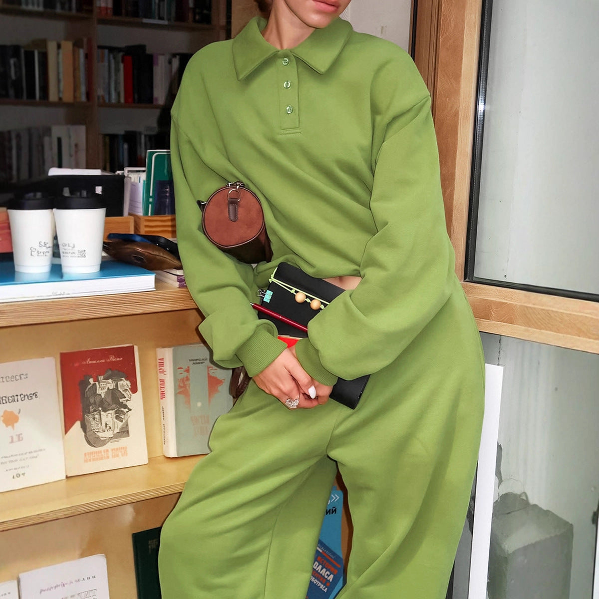 Street Casual Sweatshirt Outfit Women Winter Fashion