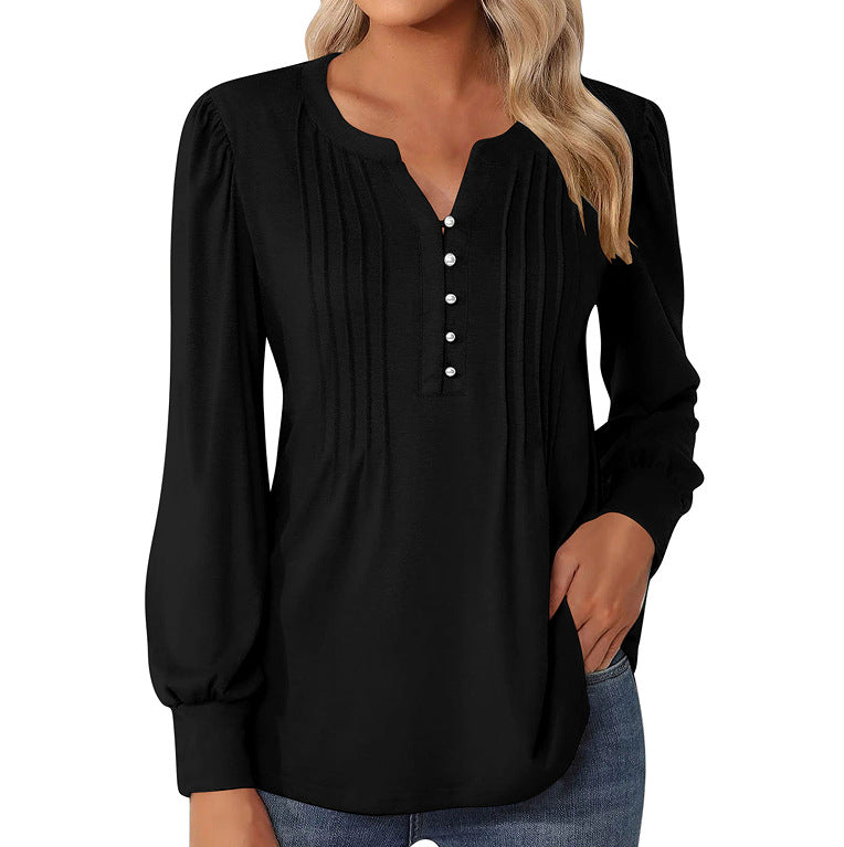 Elegant Loose Women's Top Pleating