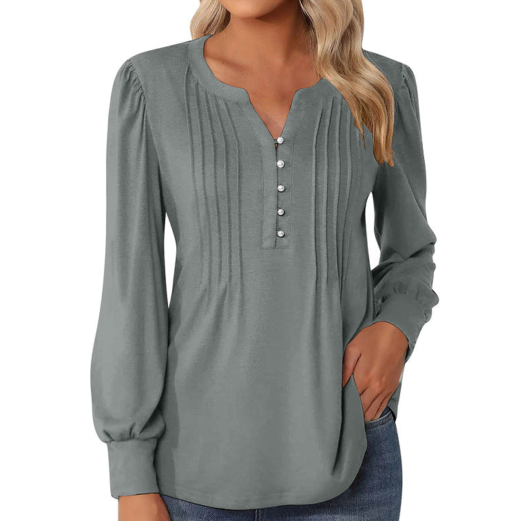 Elegant Loose Women's Top Pleating