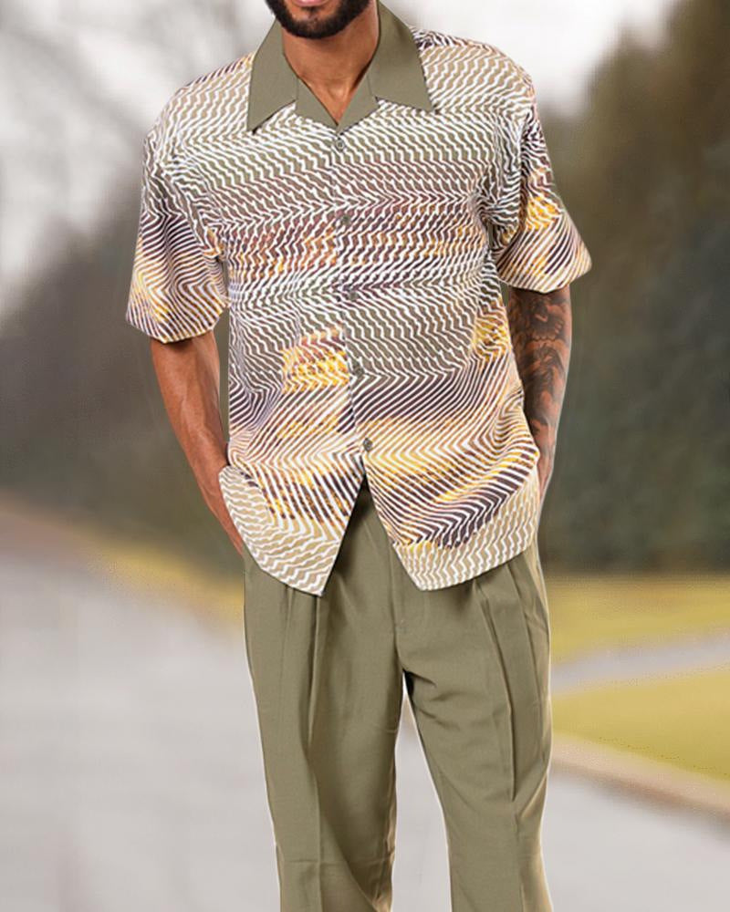 Spring And Summer Leisure Beach Style Shirt Outfit Men