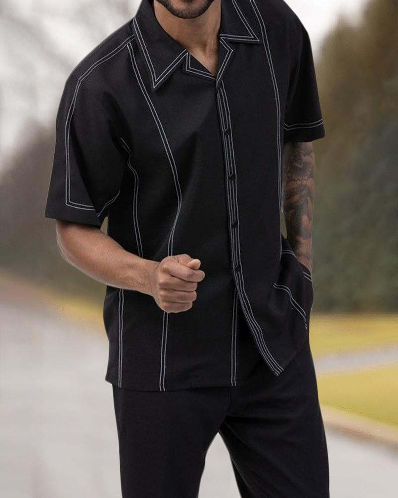 Spring And Summer Leisure Beach Style Shirt Outfit Men