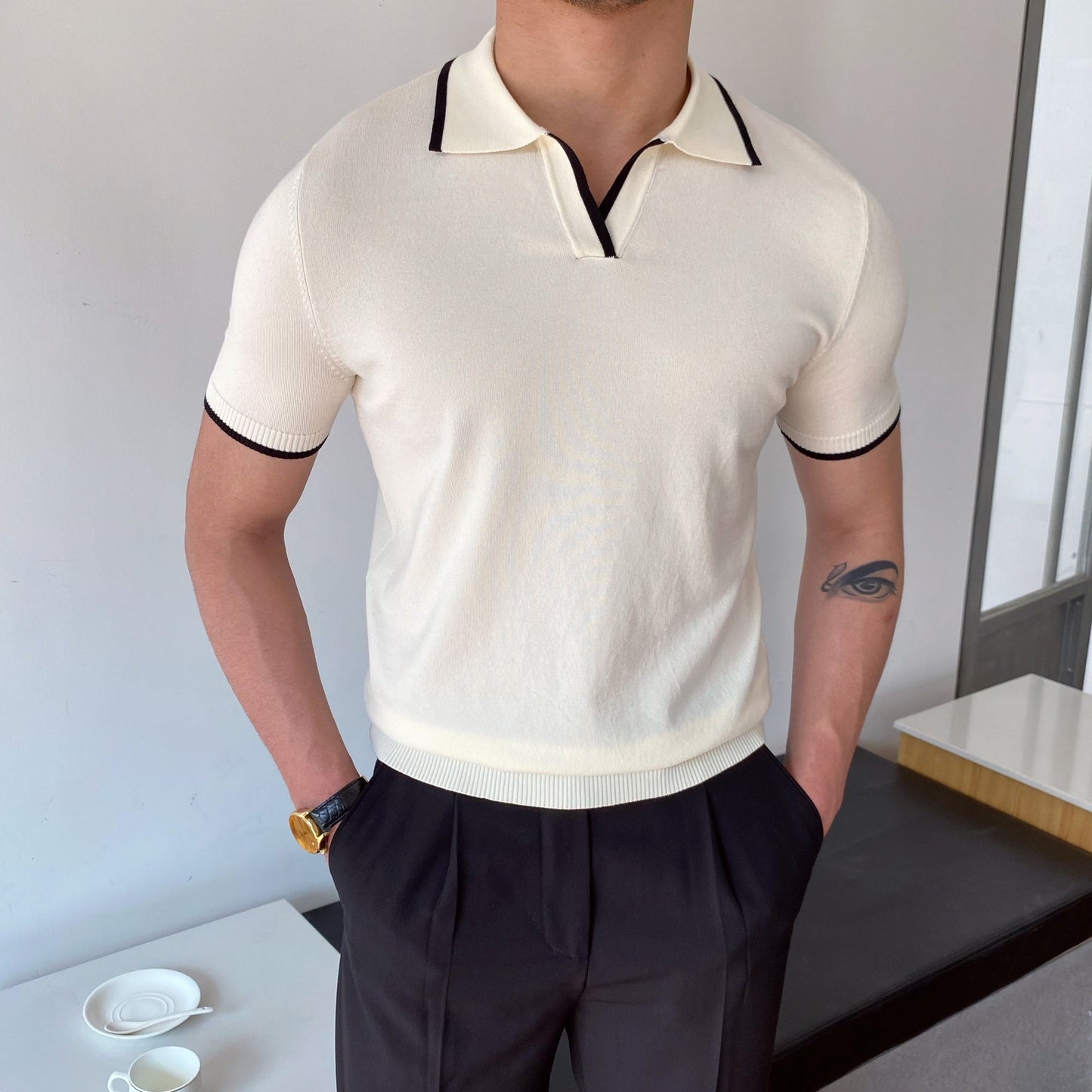Casual Polo Collar Polo Shirt For Men